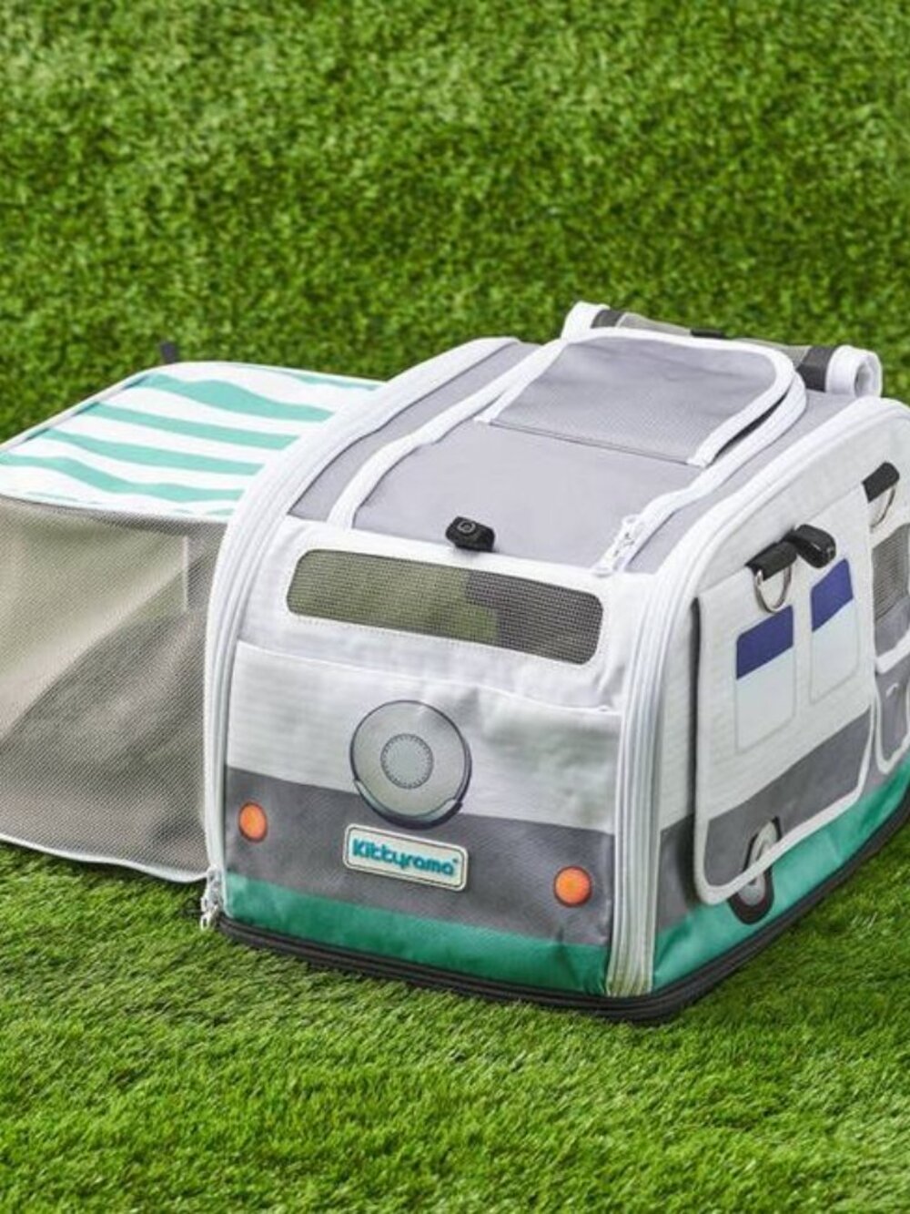 Kittyrama Hideaway Cat Camper Carrier Expandable Travel House Portable Pet Home
